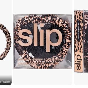 New! Slip Silk Skinny Hair Ties Set Of Two Scrunchies Anti-Breakage & Crease